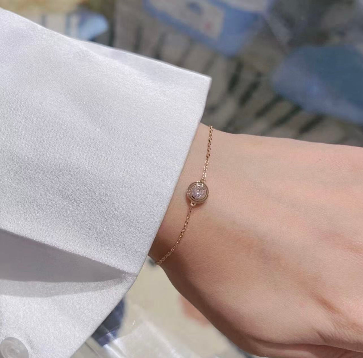 [Glow Muse jewelrys]CT New Single Diamond Bracelet