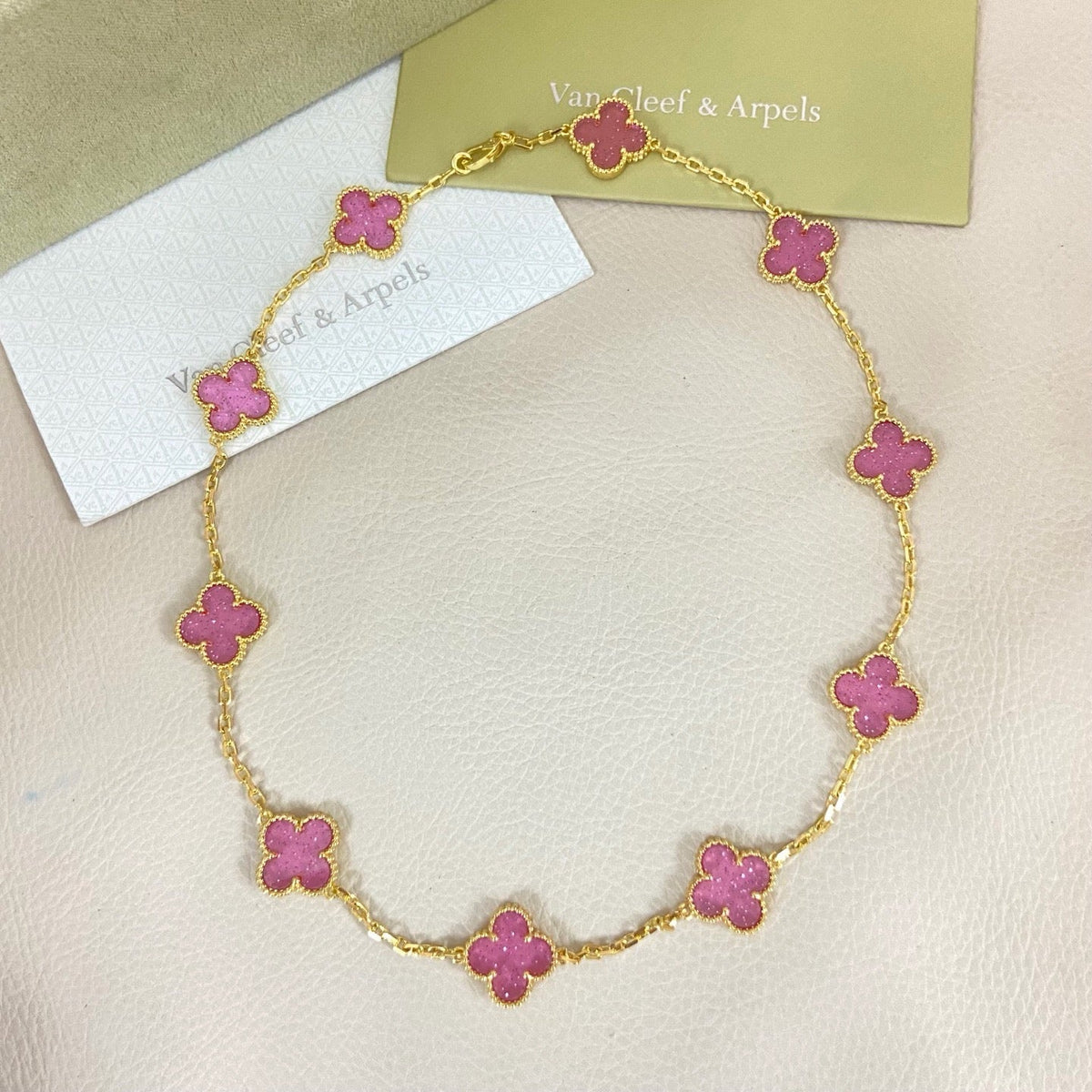 [⭐Glow Muse]CLOVER 10 MOTIFS  NEW BUBBLE PINK ENAMEL