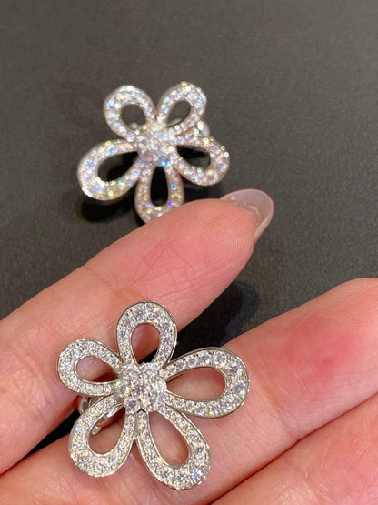 [⭐Glow Muse]FLOWERLACE EARRINGS FULL DIAMONDS