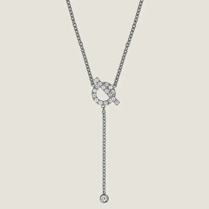[Glow Muse]FINESSE SILVER DIAMOND NECKLACE
