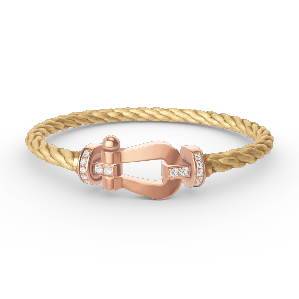 [Glow Muse]FORCE LARGE HORSESHOE HALF DIAMOND BRACELET ROSE GOLD