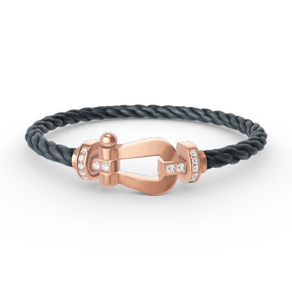 [Glow Muse]FORCE LARGE HORSESHOE HALF DIAMOND BRACELET ROSE GOLD