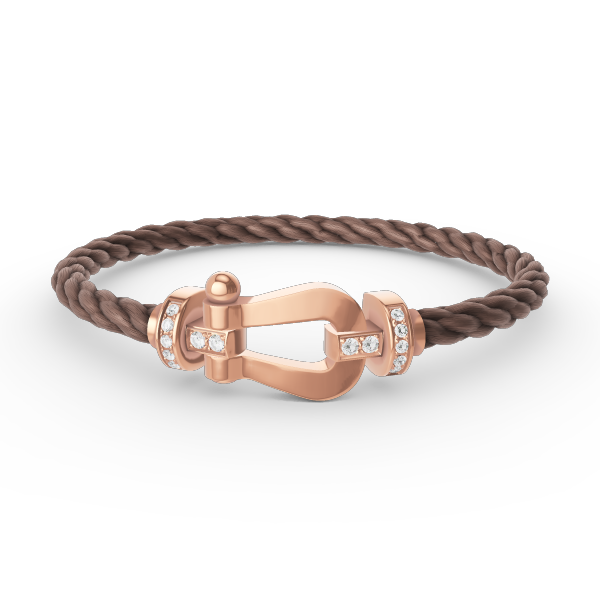 [Glow Muse]FORCE LARGE HORSESHOE HALF DIAMOND BRACELET ROSE GOLD