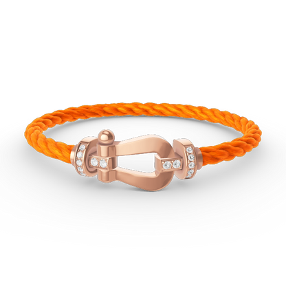 [Glow Muse]FORCE LARGE HORSESHOE HALF DIAMOND BRACELET ROSE GOLD