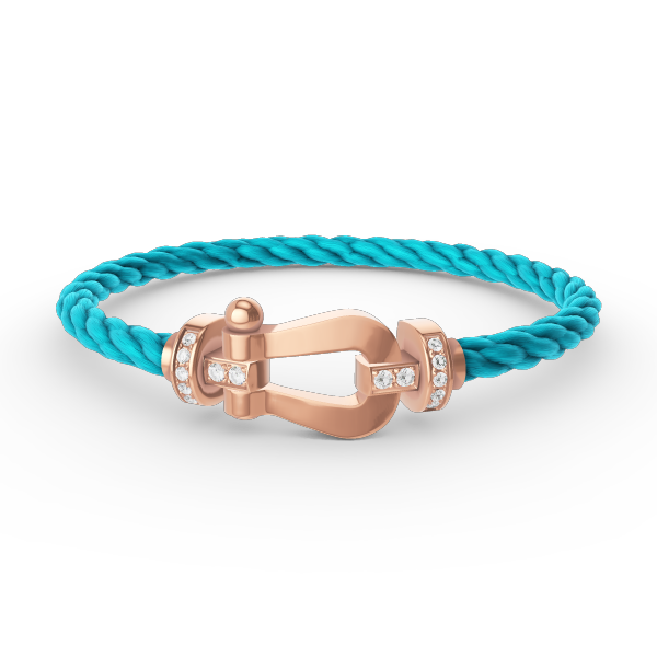 [Glow Muse]FORCE LARGE HORSESHOE HALF DIAMOND BRACELET ROSE GOLD