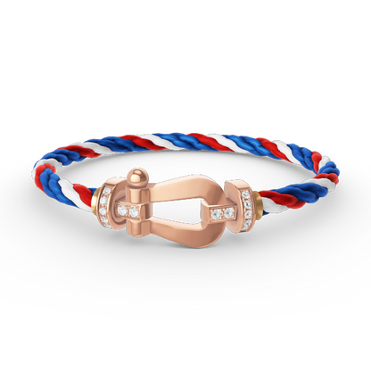 [Glow Muse]FORCE LARGE HORSESHOE HALF DIAMOND BRACELET ROSE GOLD