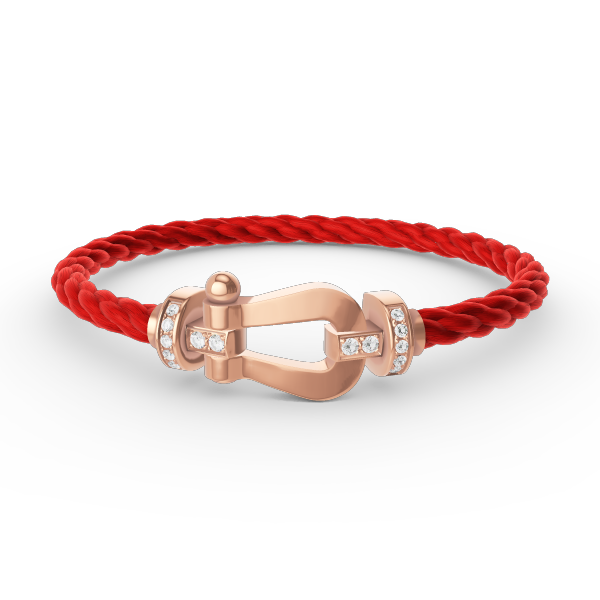 [Glow Muse]FORCE LARGE HORSESHOE HALF DIAMOND BRACELET ROSE GOLD