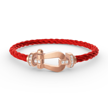 [Glow Muse]FORCE LARGE HORSESHOE HALF DIAMOND BRACELET ROSE GOLD