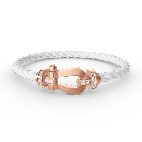 [Glow Muse]FORCE LARGE HORSESHOE HALF DIAMOND BRACELET ROSE GOLD