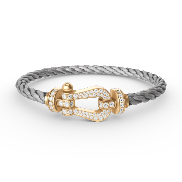 [Glow Muse]FORCE LARGE HORSESHOE FULL DIAMOND BRACELET GOLD