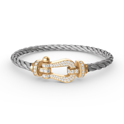 [Glow Muse]FORCE LARGE HORSESHOE FULL DIAMOND BRACELET GOLD
