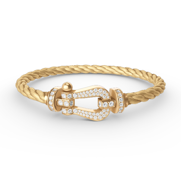 [Glow Muse]FORCE LARGE HORSESHOE FULL DIAMOND BRACELET GOLD