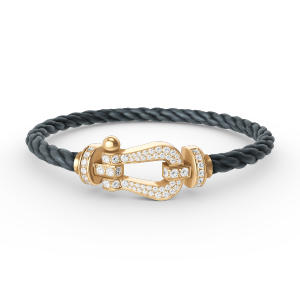 [Glow Muse]FORCE LARGE HORSESHOE FULL DIAMOND BRACELET GOLD