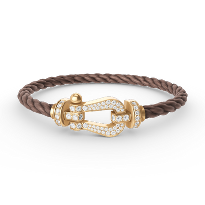 [Glow Muse]FORCE LARGE HORSESHOE FULL DIAMOND BRACELET GOLD