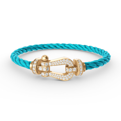 [Glow Muse]FORCE LARGE HORSESHOE FULL DIAMOND BRACELET GOLD