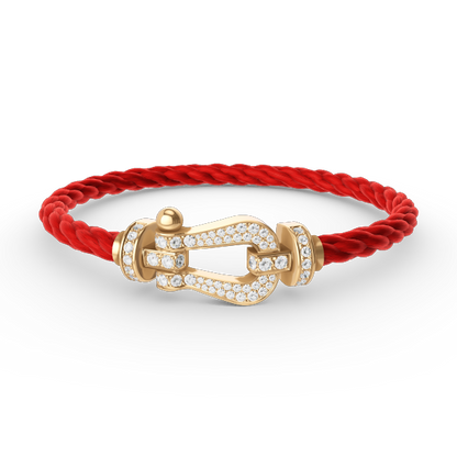 [Glow Muse]FORCE LARGE HORSESHOE FULL DIAMOND BRACELET GOLD