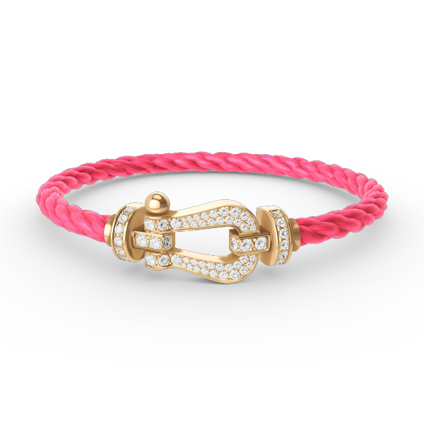 [Glow Muse]FORCE LARGE HORSESHOE FULL DIAMOND BRACELET GOLD