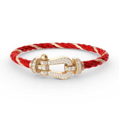 [Glow Muse]FORCE LARGE HORSESHOE FULL DIAMOND BRACELET GOLD