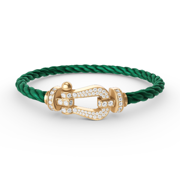 [Glow Muse]FORCE LARGE HORSESHOE FULL DIAMOND BRACELET GOLD