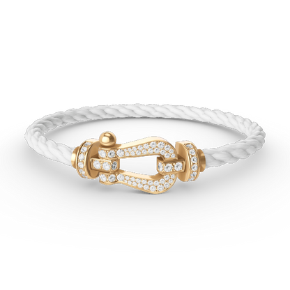 [Glow Muse]FORCE LARGE HORSESHOE FULL DIAMOND BRACELET GOLD