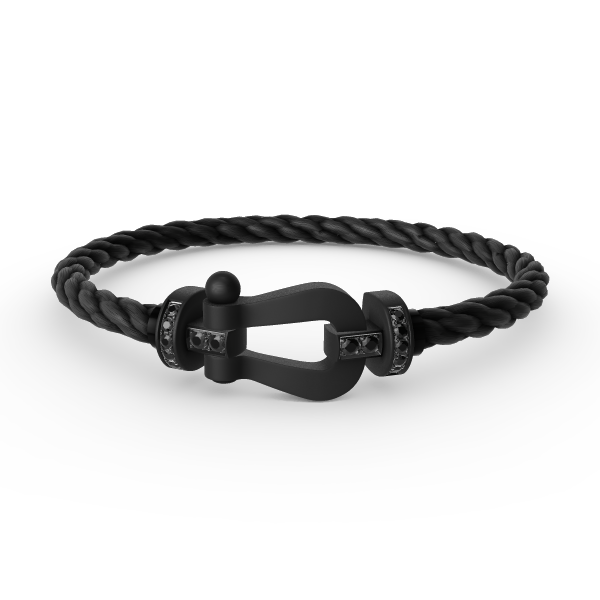 [Glow Muse]FORCE LARGE SERIES HORSESHOE BLACK SAMURAI BRACELET