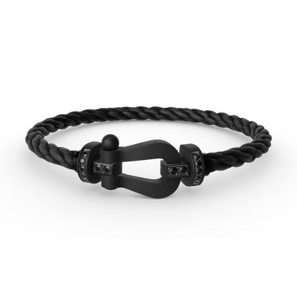 [Glow Muse]FORCE LARGE SERIES HORSESHOE BLACK SAMURAI BRACELET