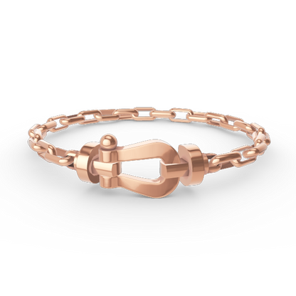 [Glow Muse]FORCE LARGE HORSESHOE CLASP  METAL BRACELET