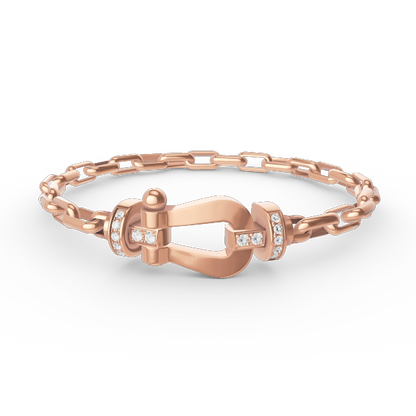 [Glow Muse]FORCE LARGE HORSESHOE CLASP  METAL BRACELET