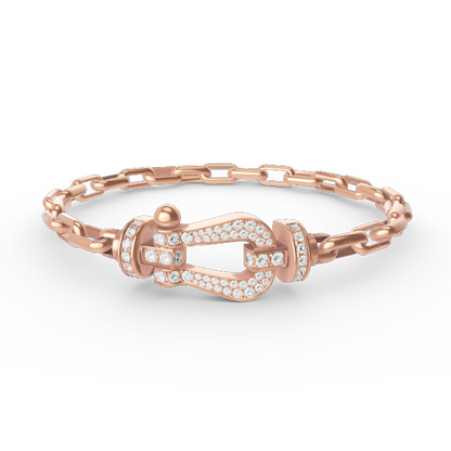 [Glow Muse]FORCE LARGE HORSESHOE CLASP  METAL BRACELET