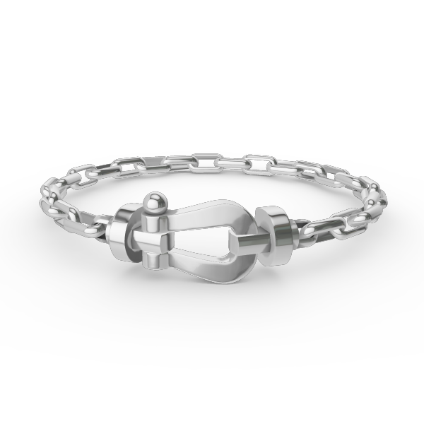 [Glow Muse]FORCE LARGE HORSESHOE CLASP  METAL BRACELET