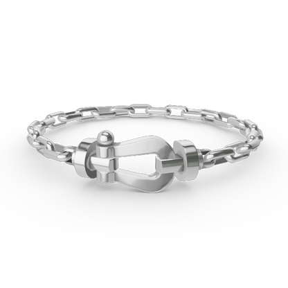 [Glow Muse]FORCE LARGE HORSESHOE CLASP  METAL BRACELET