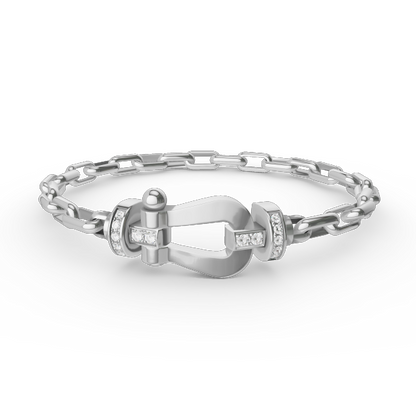 [Glow Muse]FORCE LARGE HORSESHOE CLASP  METAL BRACELET