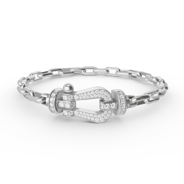 [Glow Muse]FORCE LARGE HORSESHOE CLASP  METAL BRACELET