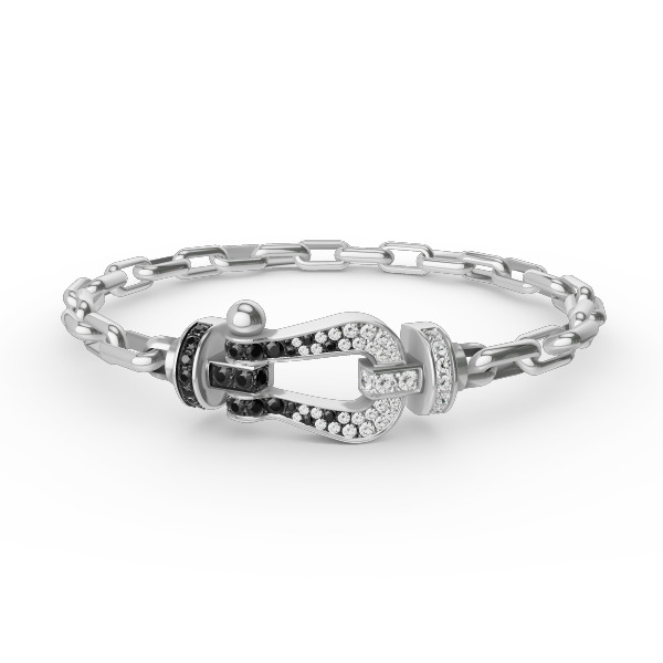 [Glow Muse]FORCE LARGE HORSESHOE CLASP  METAL BRACELET