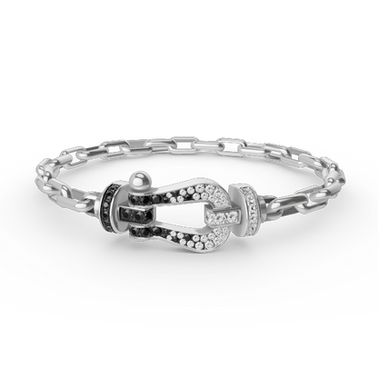 [Glow Muse]FORCE LARGE HORSESHOE CLASP  METAL BRACELET