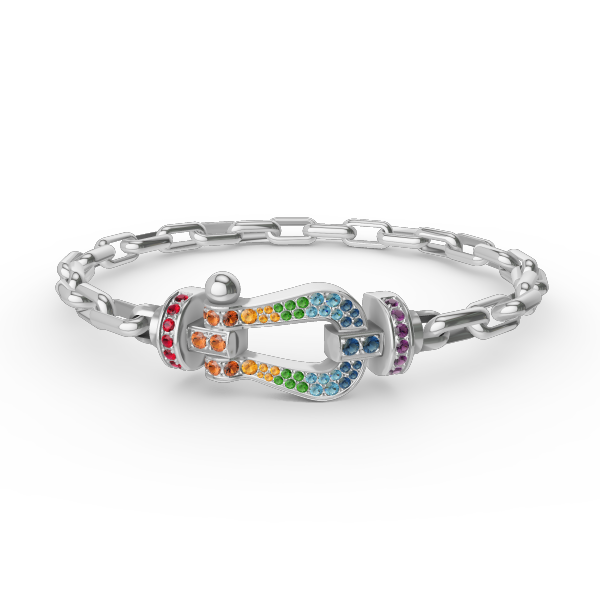 [Glow Muse]FORCE LARGE HORSESHOE CLASP  METAL BRACELET