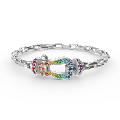 [Glow Muse]FORCE LARGE HORSESHOE CLASP  METAL BRACELET