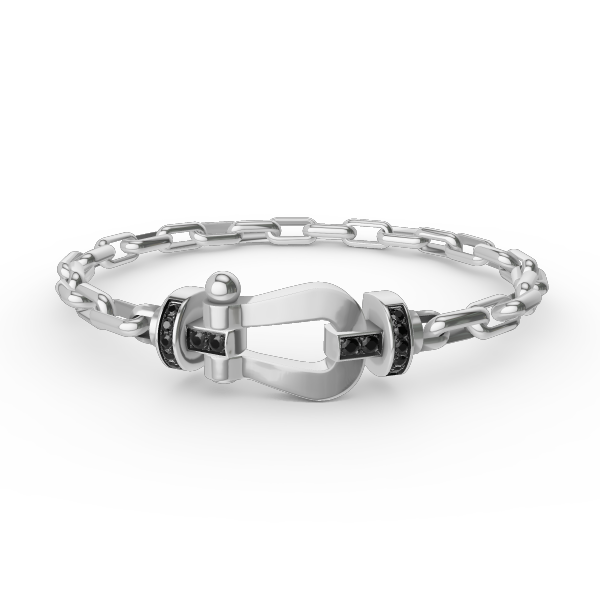 [Glow Muse]FORCE LARGE HORSESHOE CLASP  METAL BRACELET