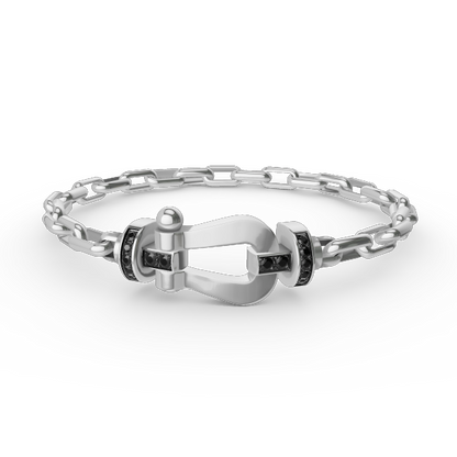 [Glow Muse]FORCE LARGE HORSESHOE CLASP  METAL BRACELET