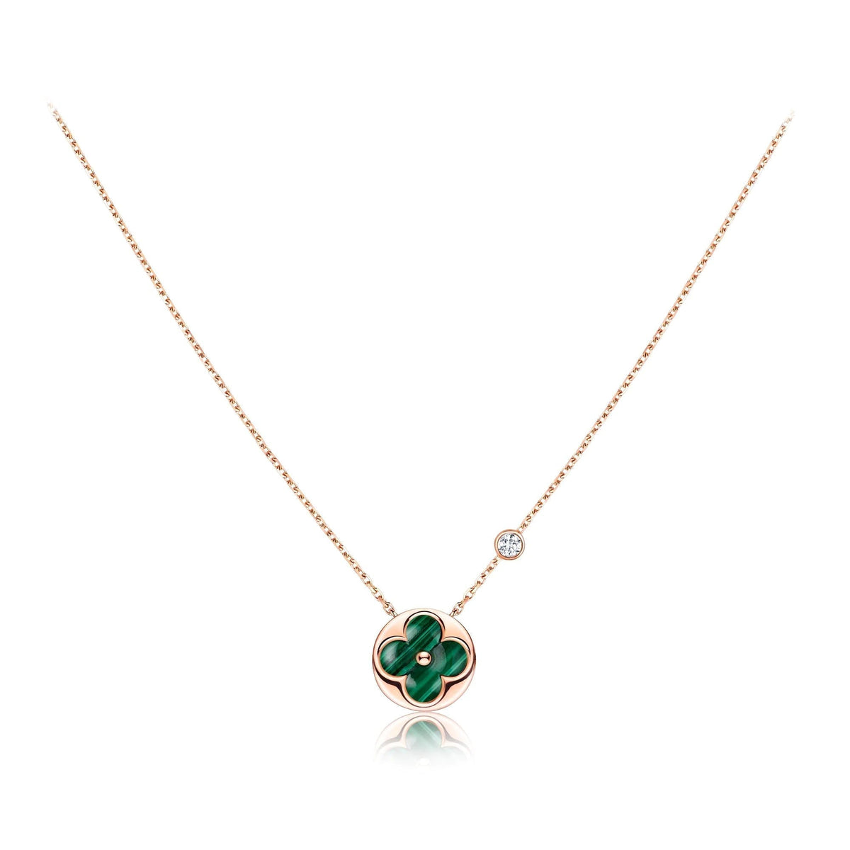 [Glow Muse]SUN PEDANT PINK GOLD 1 DIAMOND NECKLACE