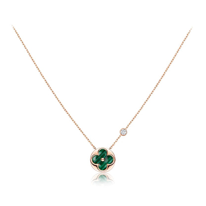 [Glow Muse]SUN PEDANT PINK GOLD 1 DIAMOND NECKLACE
