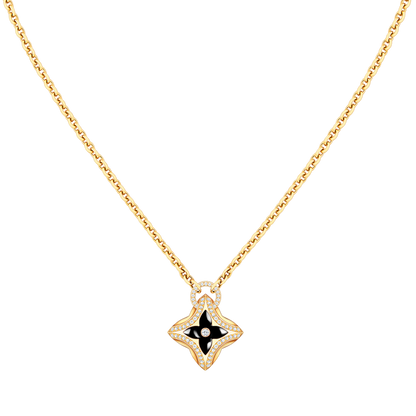 [Glow Muse]STAR PEDANT PINK GOLD DIAMOND NECKLACE