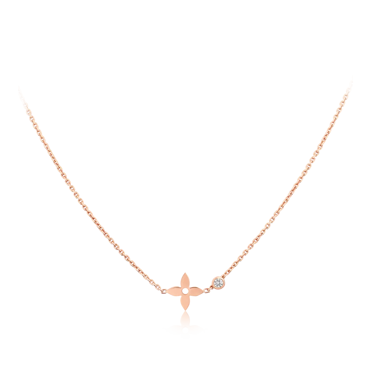 [Glow Muse]BLOSSOM PENDANT PINK GOLD AND DIAMOND