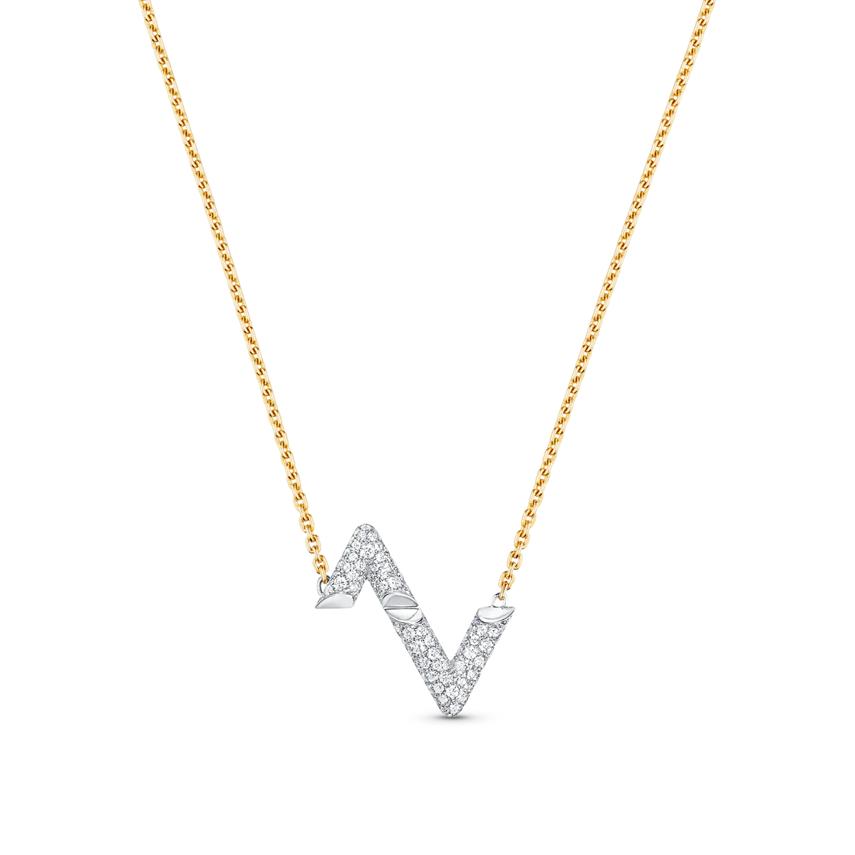 [Glow Muse]VOLT SILVER DIAMOND PEDANT NECKLACE