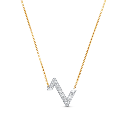 [Glow Muse]VOLT SILVER DIAMOND PEDANT NECKLACE