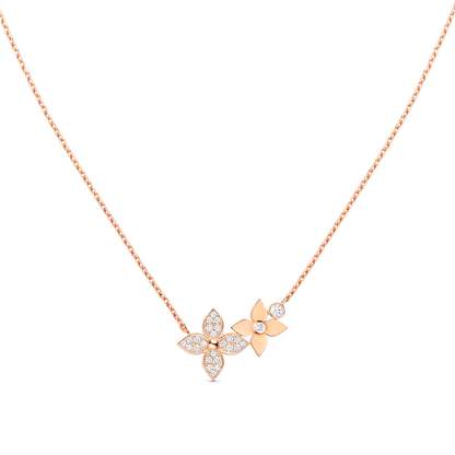 [Glow Muse]STAR BLOSSOM NECKLACE PINK GOLD DIAMONDS