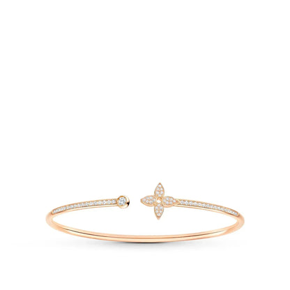 [Glow Muse]IDYLLE PINK GOLD OPEN BRACELET DIAMOND PAVED