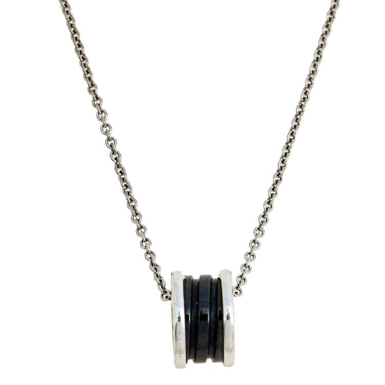 [Glow Muse]ZERO 1 BLACK CERAMIC SILVER NECKLACE
