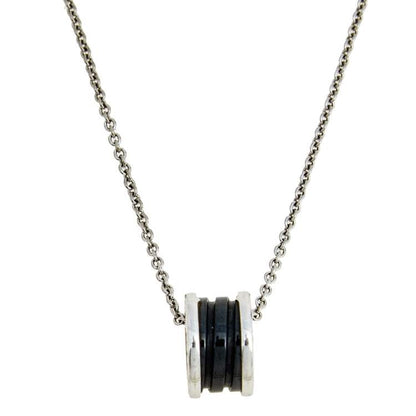 [Glow Muse]ZERO 1 BLACK CERAMIC SILVER NECKLACE
