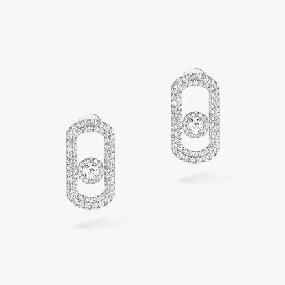 [Glow Muse]So Move Pave_-Set Diamond Earrings in Silver